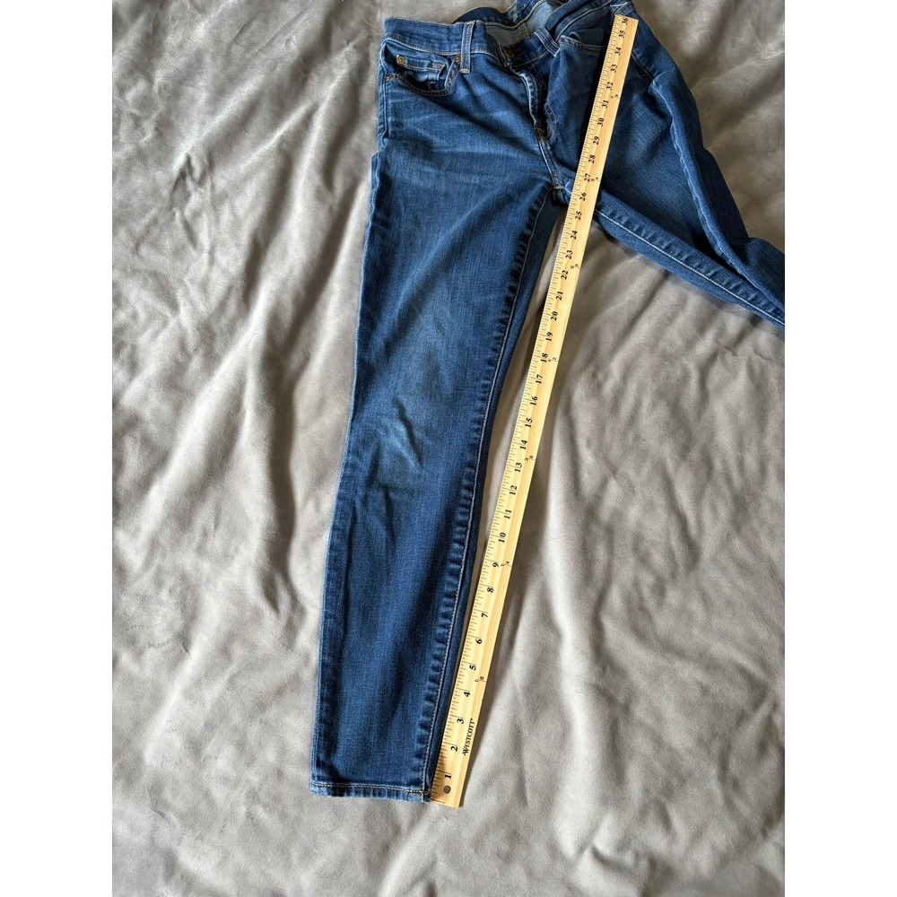 7 For All Mankind Ankle Gwenevere Skinny Jeans Medium Wash Blue Denim Size 28 - Picture 5 of 5